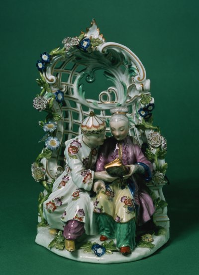 Meissen arbour group, after a painting by Boucher, c.1760 by German School